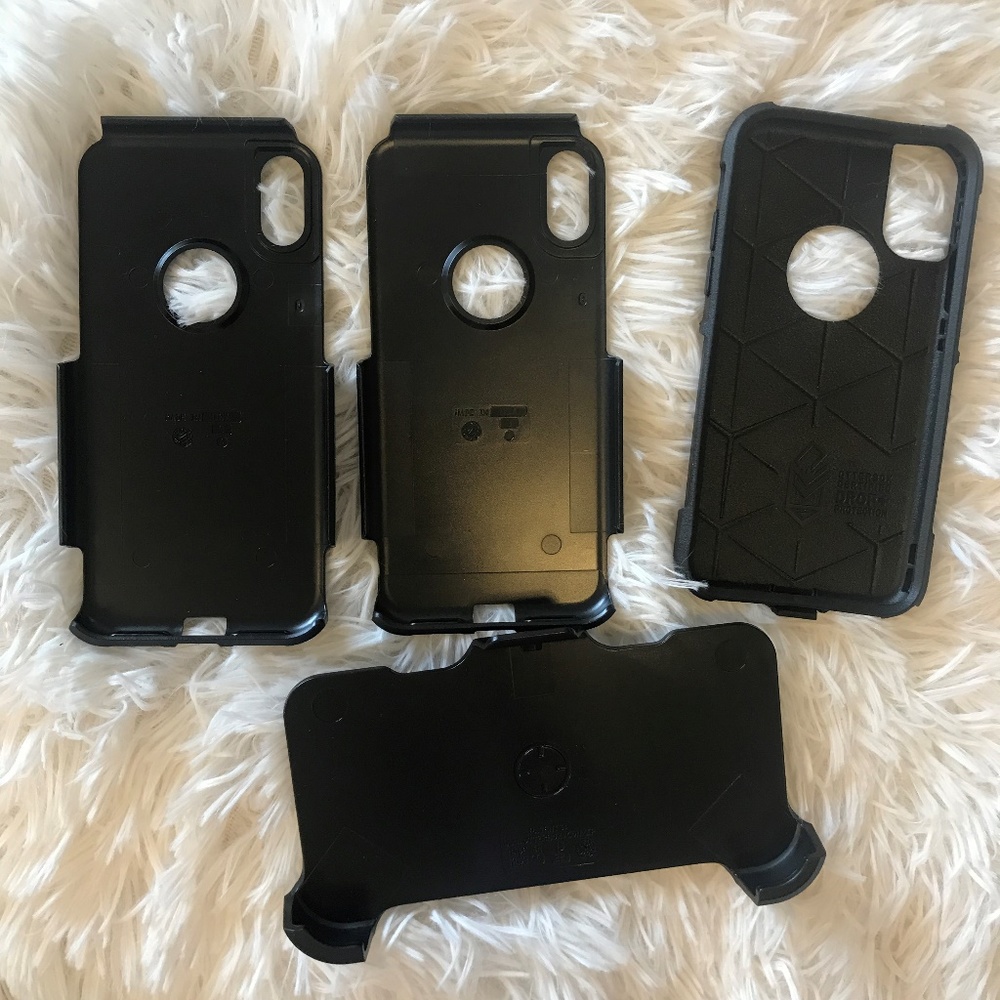 🛍️ Iphone X Outter Box 4 Pc. Black NEW
